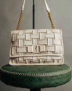 -SPECIAL- “Salvatore Ferragamo” 2020-2022 Woven vara chain shoulder bag