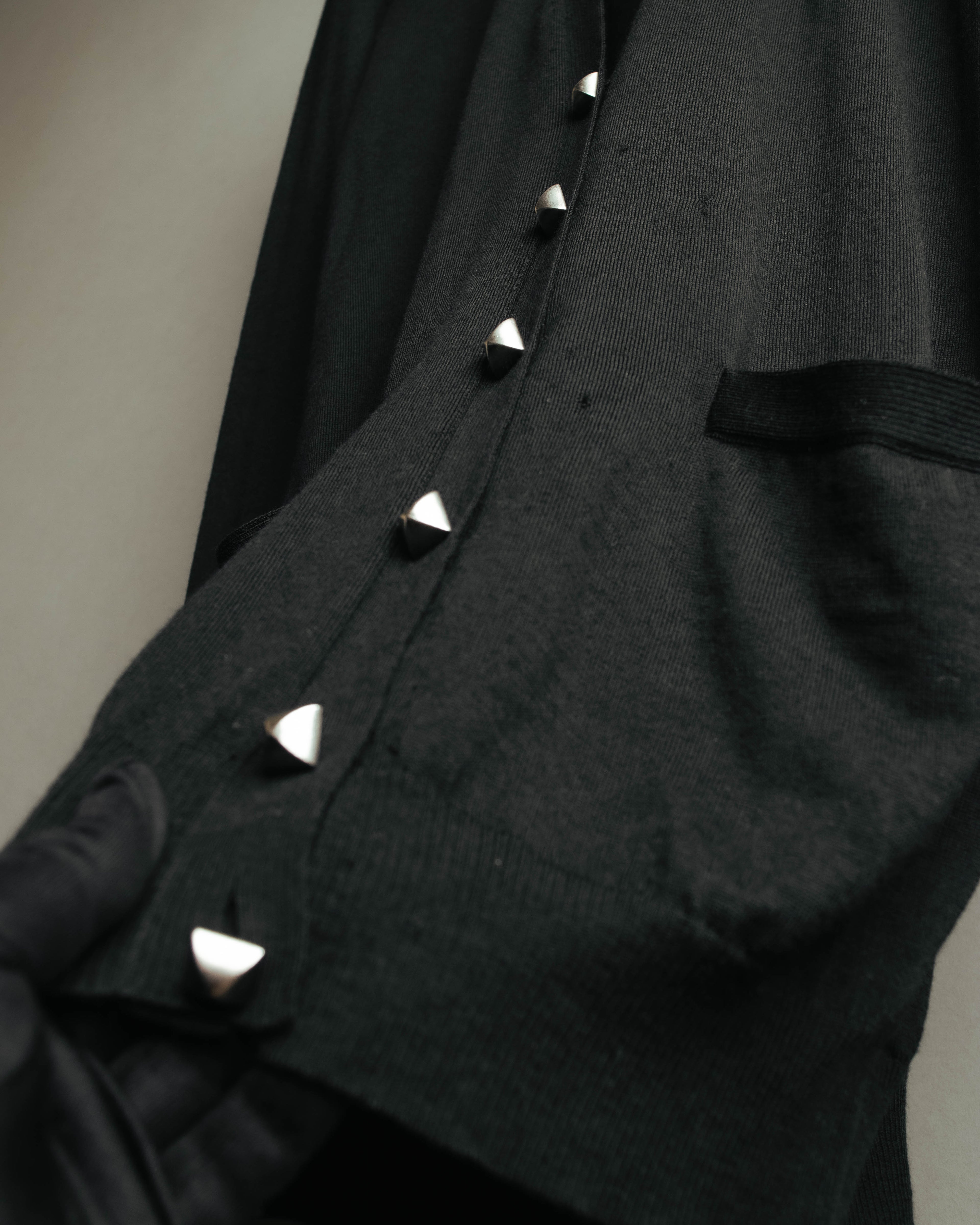 "Hermès" 90's-00's Medor button wool knit cardigan