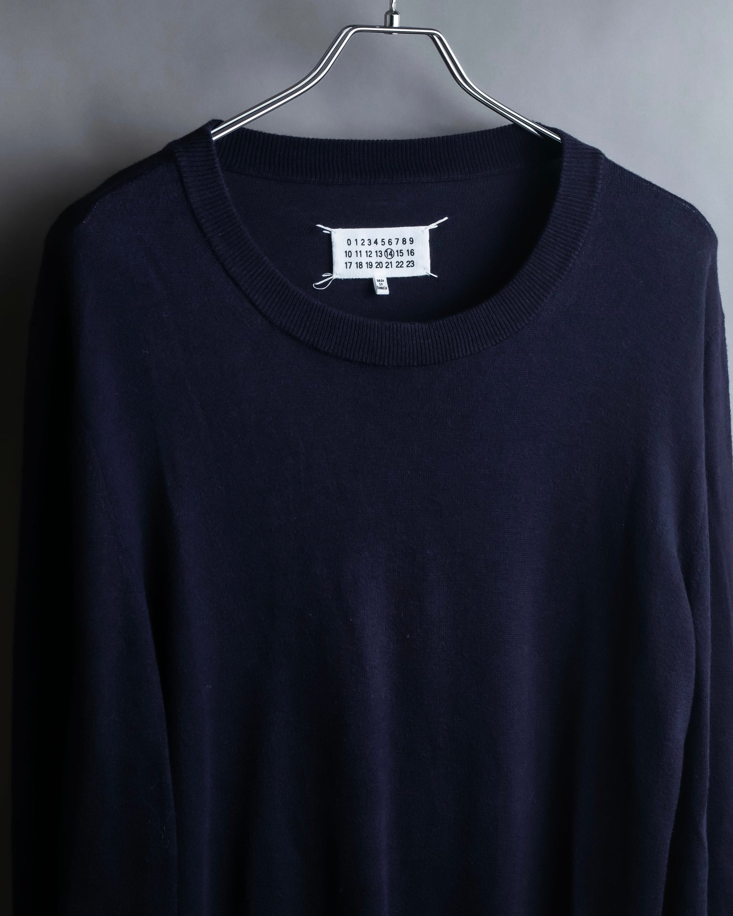 "MAISON MARGIELA" 20SS elbow patch design crew neck knit pullover