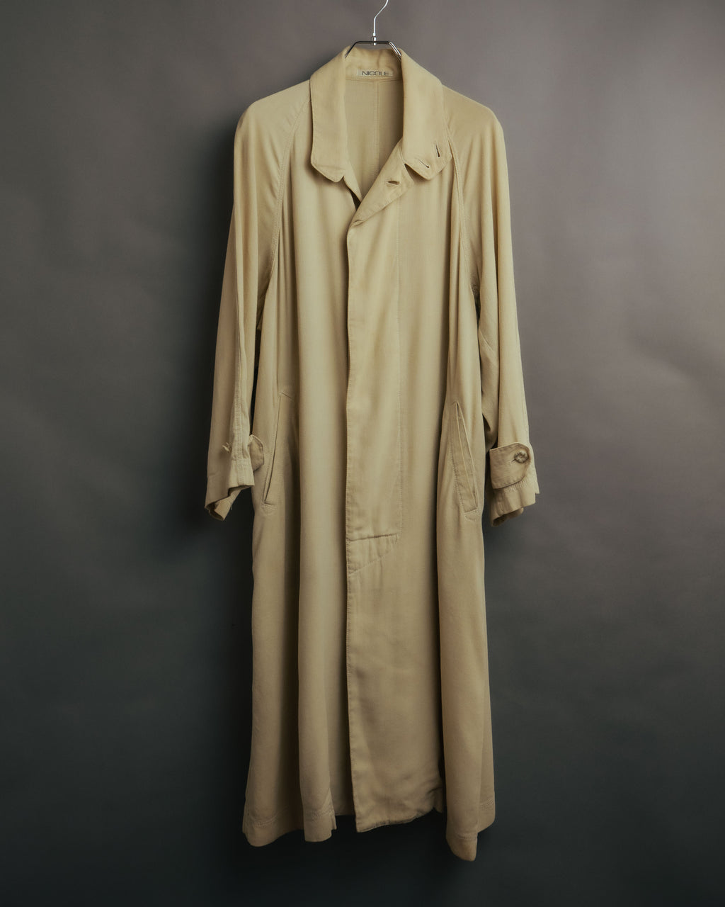 -MOOD Vintage Collections- 80’s-90’s Silk rayon drape long coat