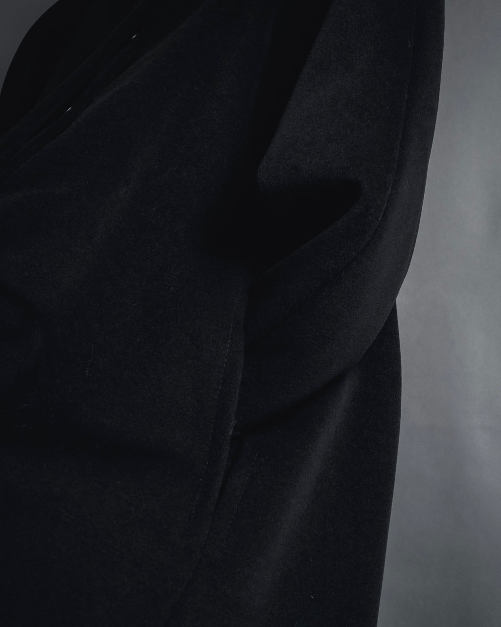 "Max Mara" 90’s-00’s Stand collar belted coat