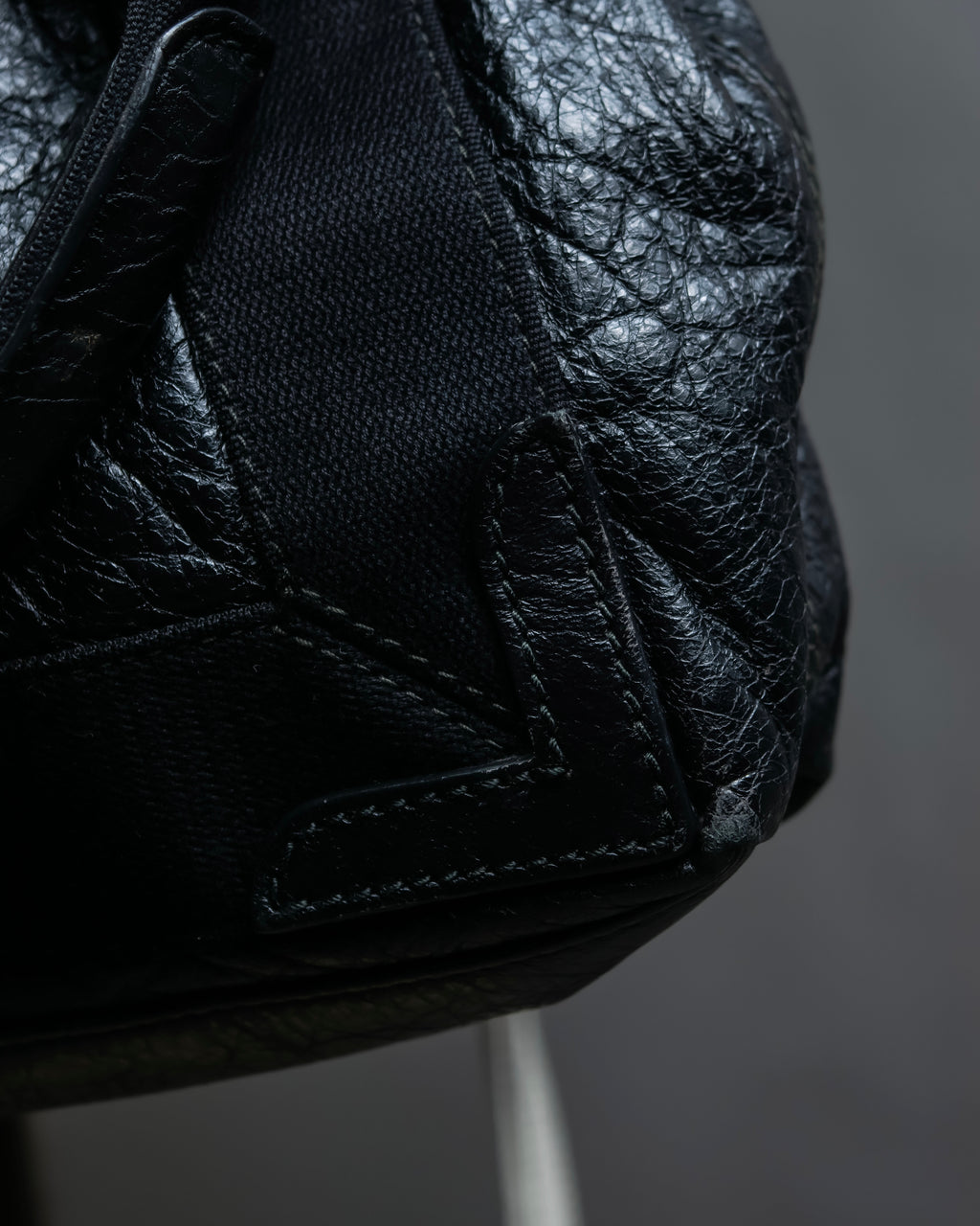 “Balenciaga”  navy cavas xs hand bag