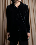 "EXPRESS" Beautiful glossy regular color velour shirt