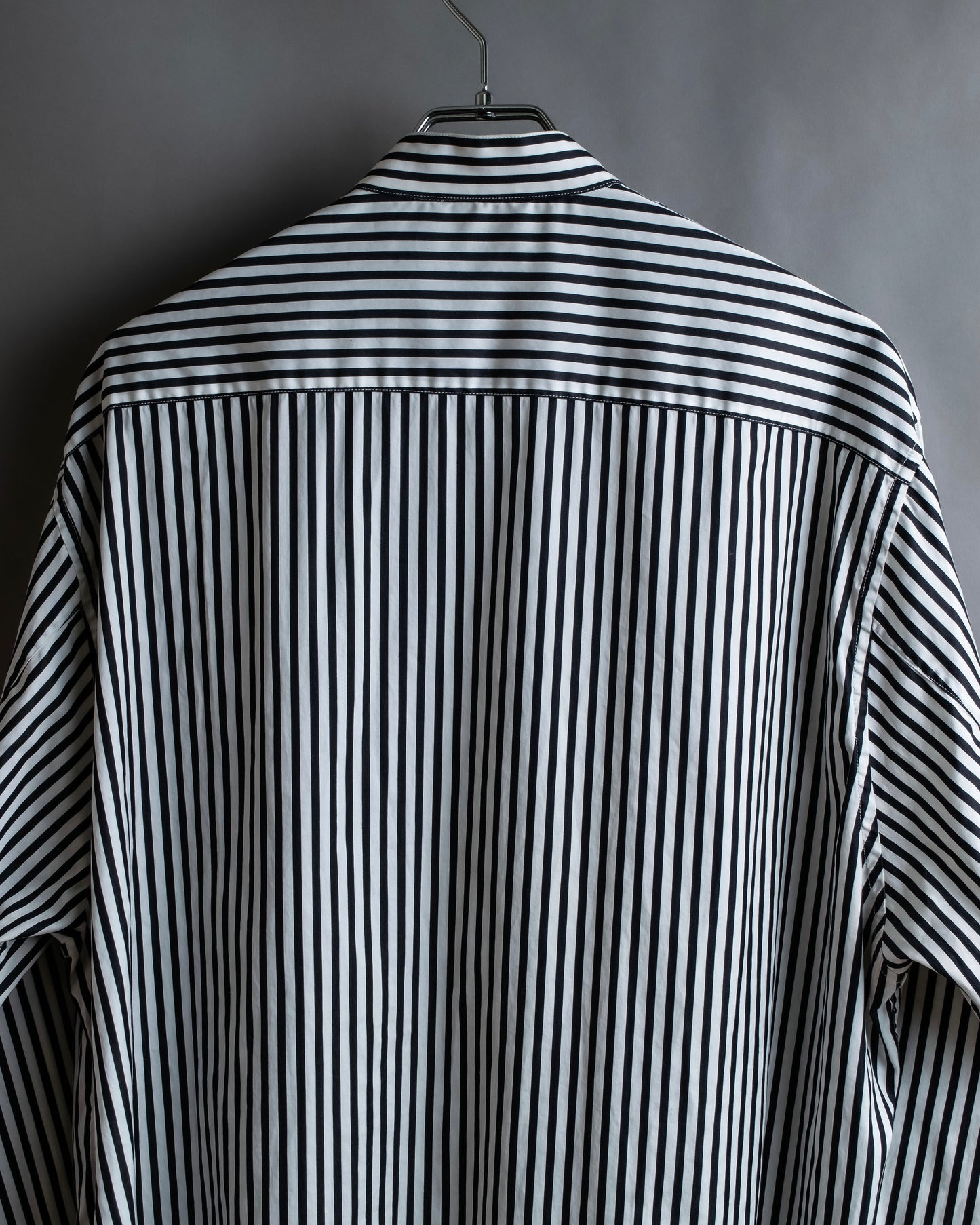 "GIVENCHY" Asymmetrical stripe pattern different thicknesses shirt