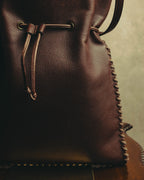 “YVES SAINT LAURENT“ 90’s-00’s Leather drawstring shoulder bag