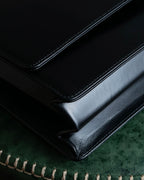 "PRADA" Structured top handle leather bag