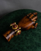 "LOEWE" Gold metal dome motif bracelet