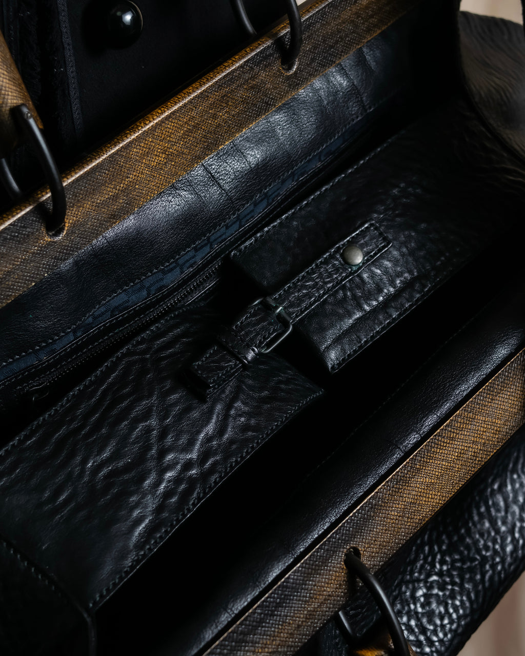 "GUCCI" Bamboo essence horizontal leather handbag