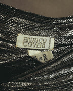 "ENRICO COVERI" 80's-90's Metallic flared maxi skirt