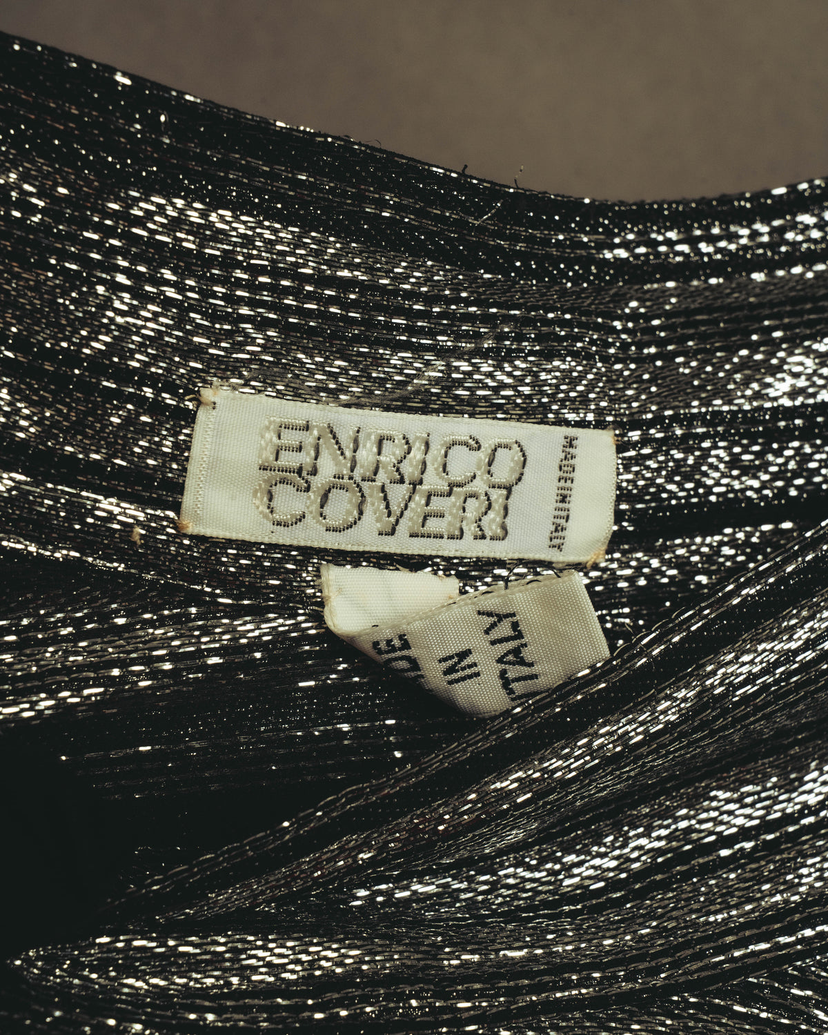 "ENRICO COVERI" 80's-90's Metallic flared maxi skirt