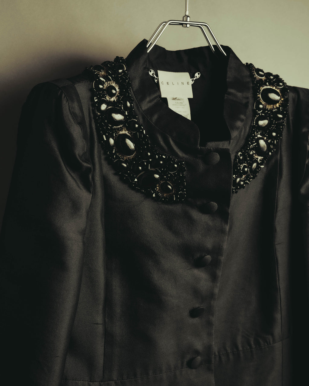 "CELINE" 00's Embellished silk coat