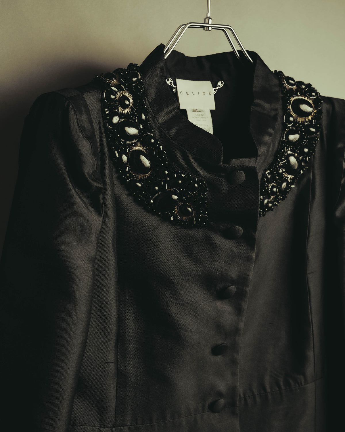 "CELINE" 00's Embellished silk coat