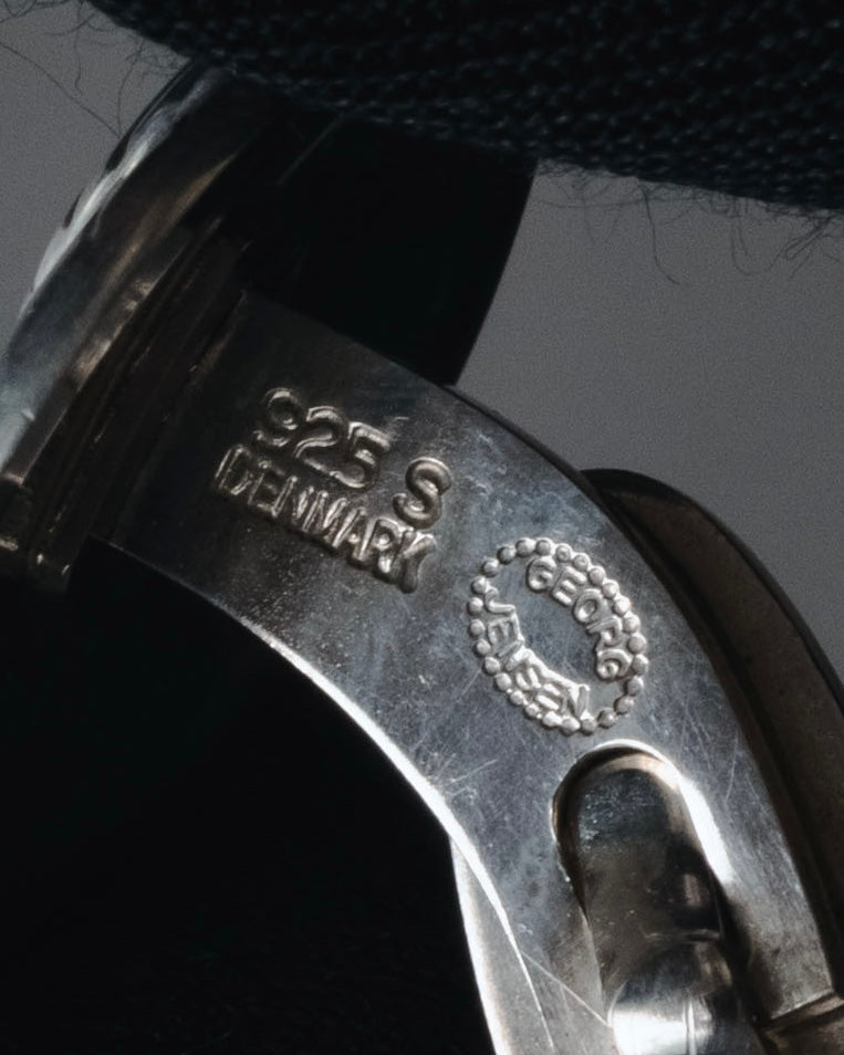 "Georg Jensen" Late 80s - Early 90s sculptural shell motif cufflinks