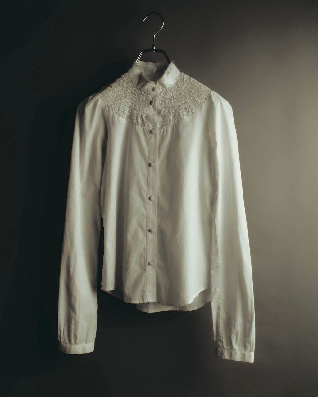 "Véronique Branquinho" 90's-00's Delicately smocked cotton blouse
