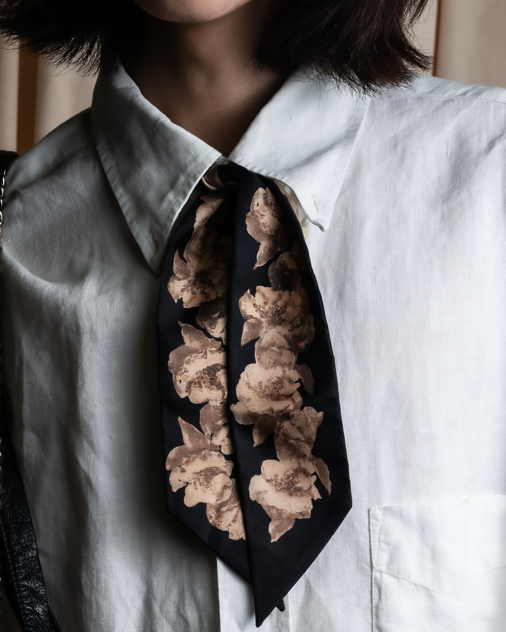 "Christian Dior" Baroque floral pattern silk twill scarf