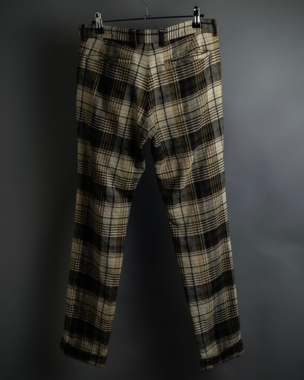 "GUCCI" Brushed check pattern tapered pants