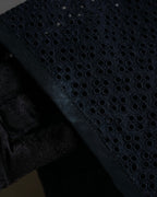 "tricot COMME des GARCONS" 96SS eyelet lace design patterned fabric switching vest