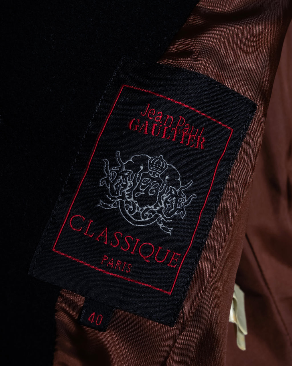 -SPECIAL- "JEAN PAUL GAULTIER"
 90's-00's Waist shape A-line silhouette black color super long coat