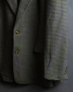 "HUGO BOSS" Houndstooth structured shoulder line tailored jacket