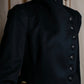 "GUCCI" Asymmetrical front detail high neck coat