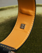 “LOEWE” 2010’s-2020’s industrial leather cuff bracelet