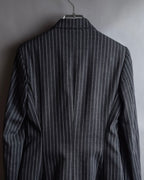 "Dolce & Gabbana" White striped shaped tailored jacket