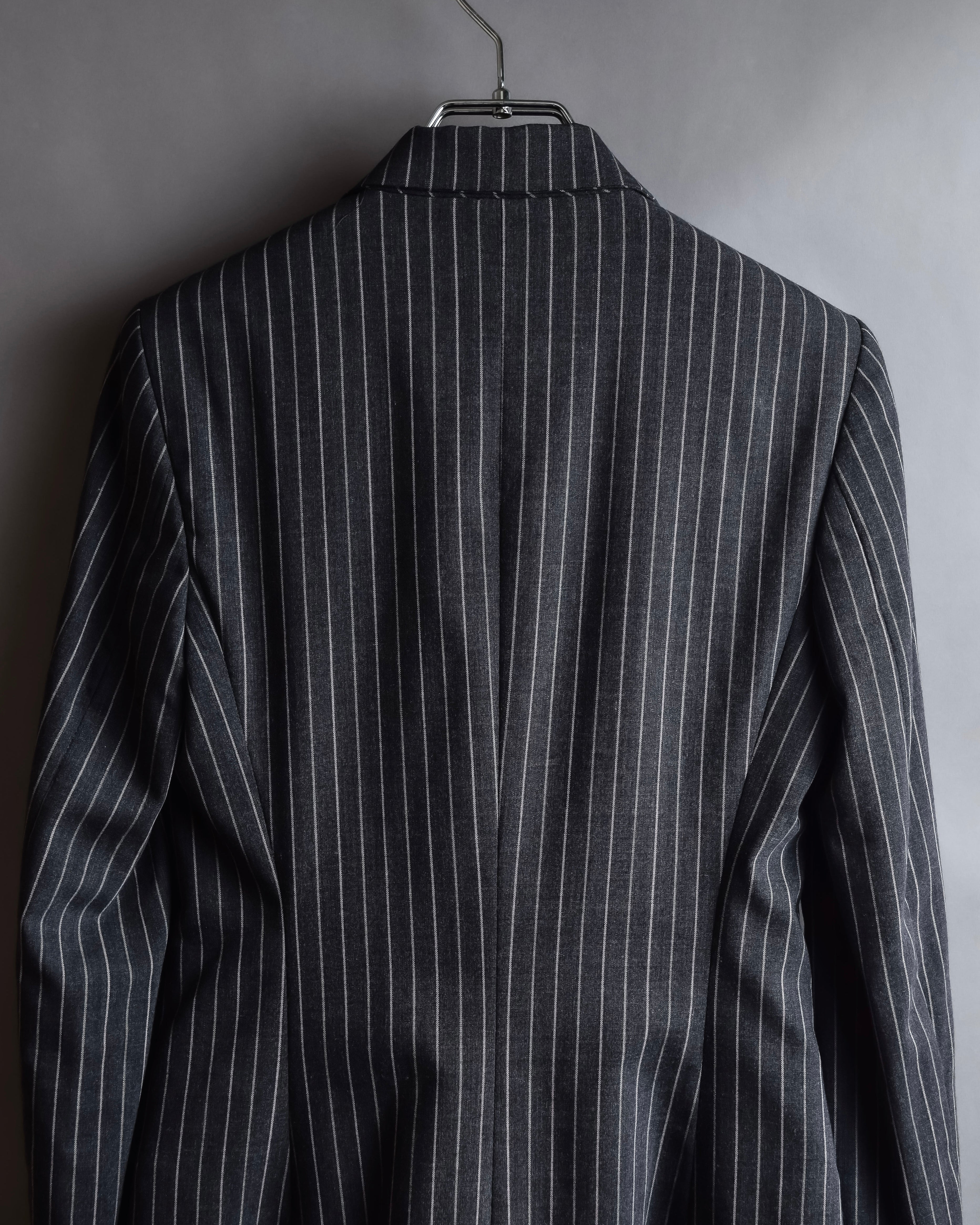 "Dolce & Gabbana" White striped shaped tailored jacket