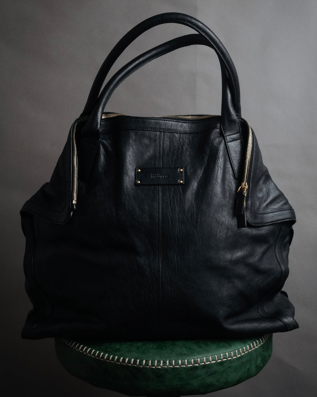 “Alexander McQueen” 2000’s Soft leather zip tote bag