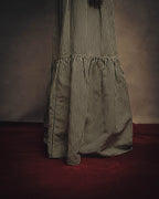 -SPECIAL- “Christian Dior” 2021 cruise striped linen silk tiered skirt