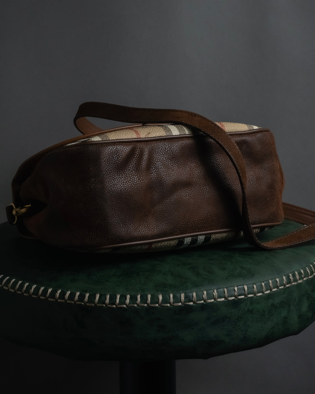 "BURBERRYS" 90’s PVC＆leather 2-way bag