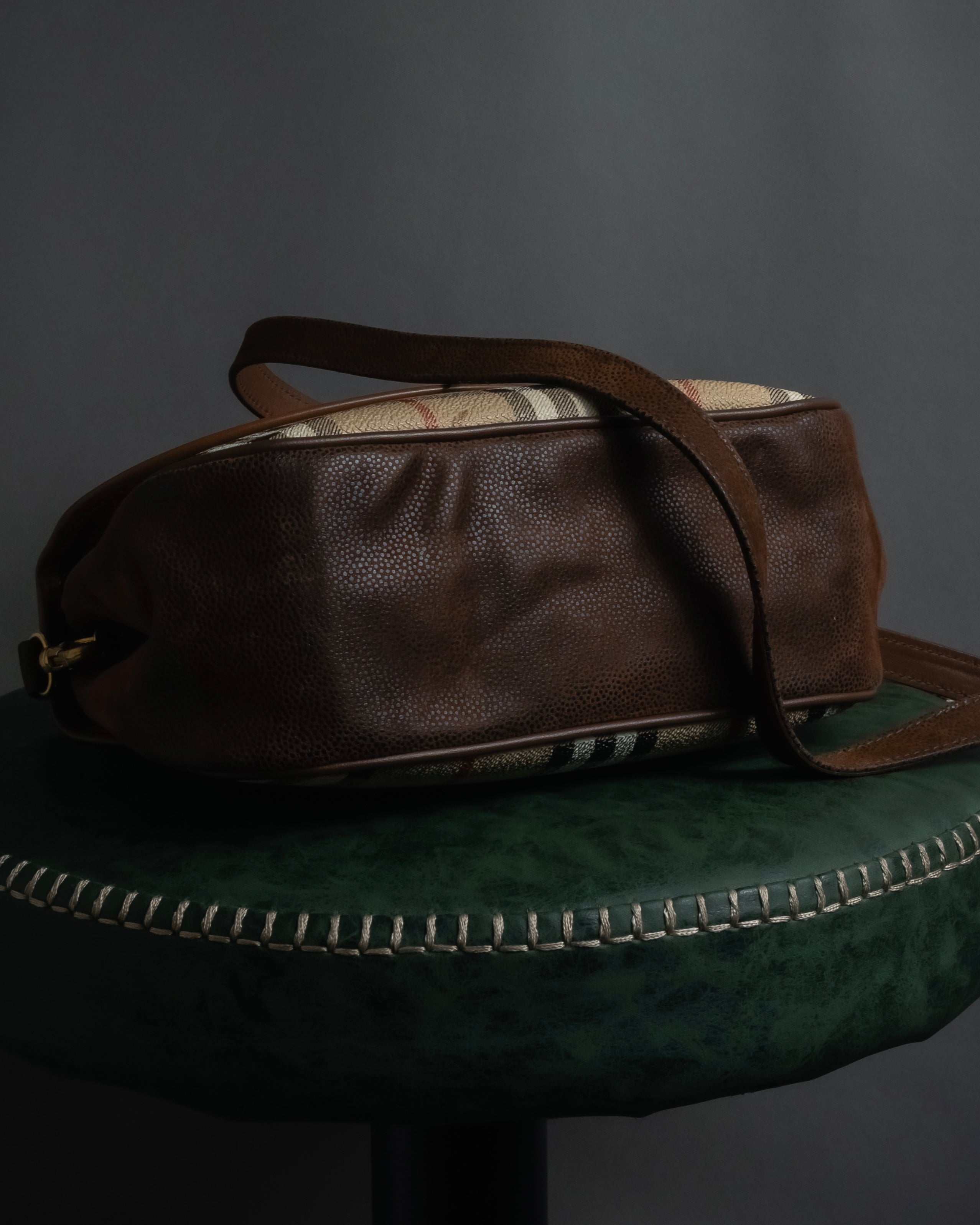 "BURBERRYS" 90’s PVC＆leather 2-way bag