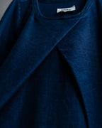 “MM6” front cut designed dennim long pull over