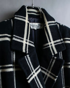 "Christian Dior Large check pattern tailored coat