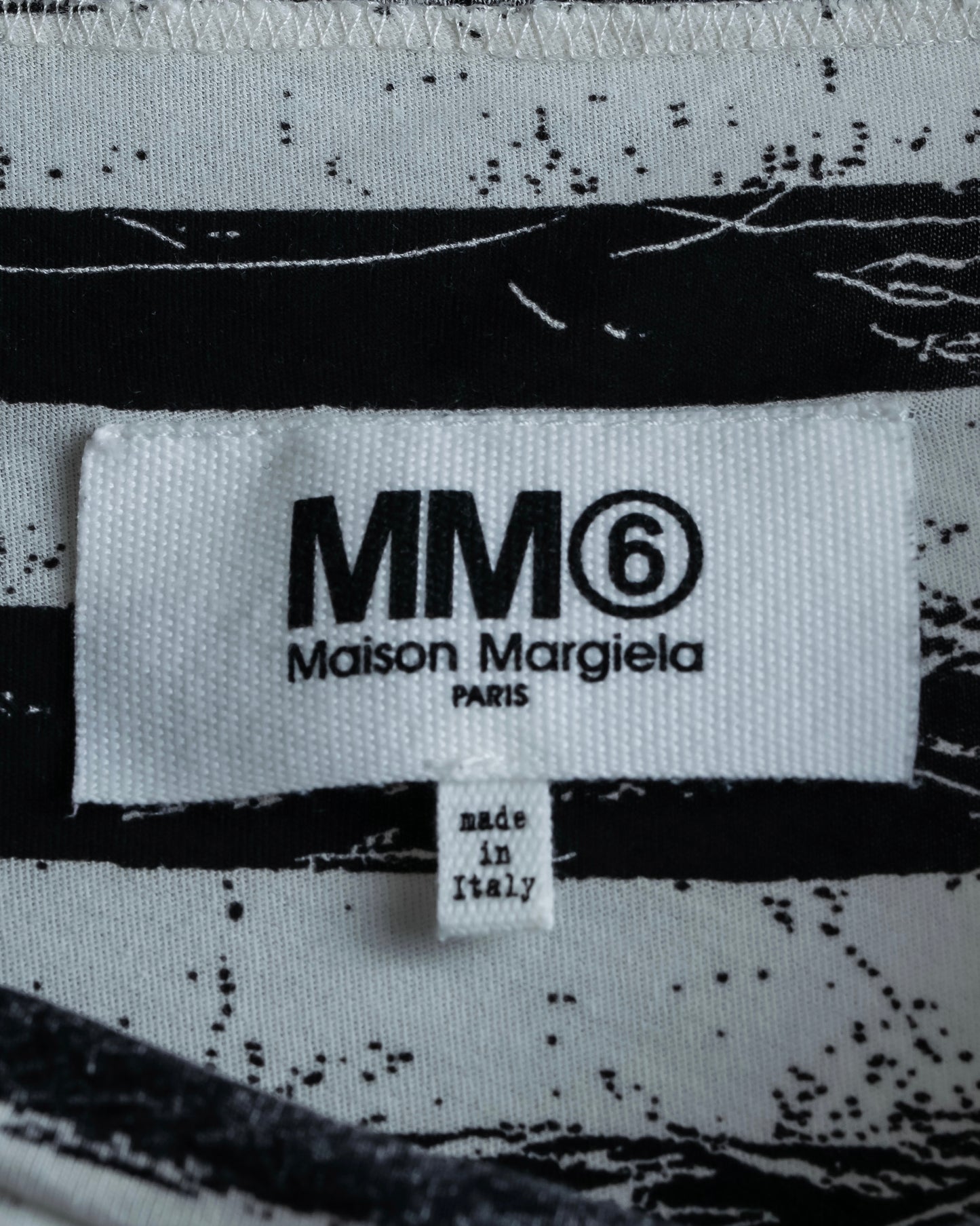 "MM6 MAISON MARGIELA" Peeling border pattern sleeveless pullover