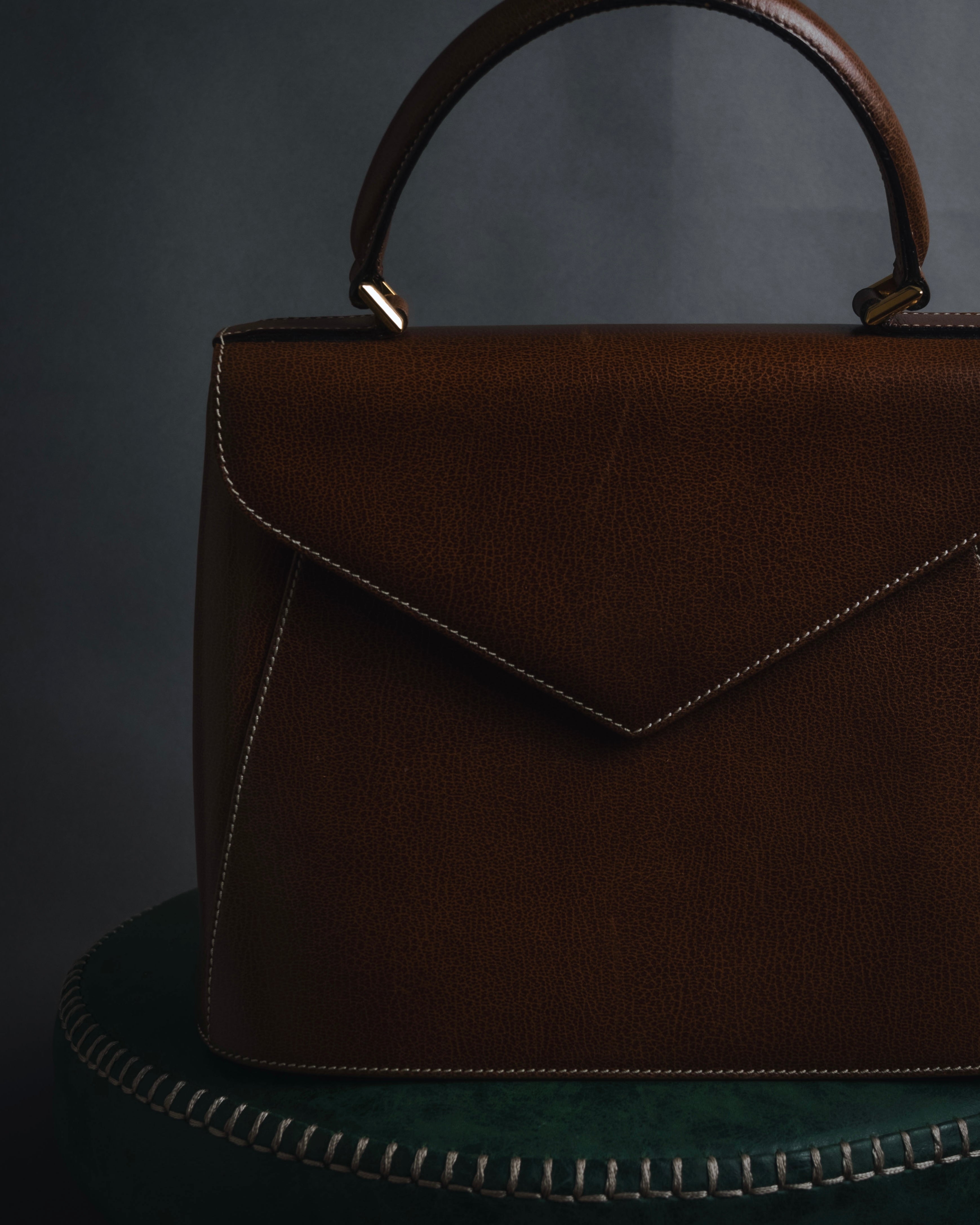 "Salvatore Ferragamo" 90’s structured top-handle leather bag