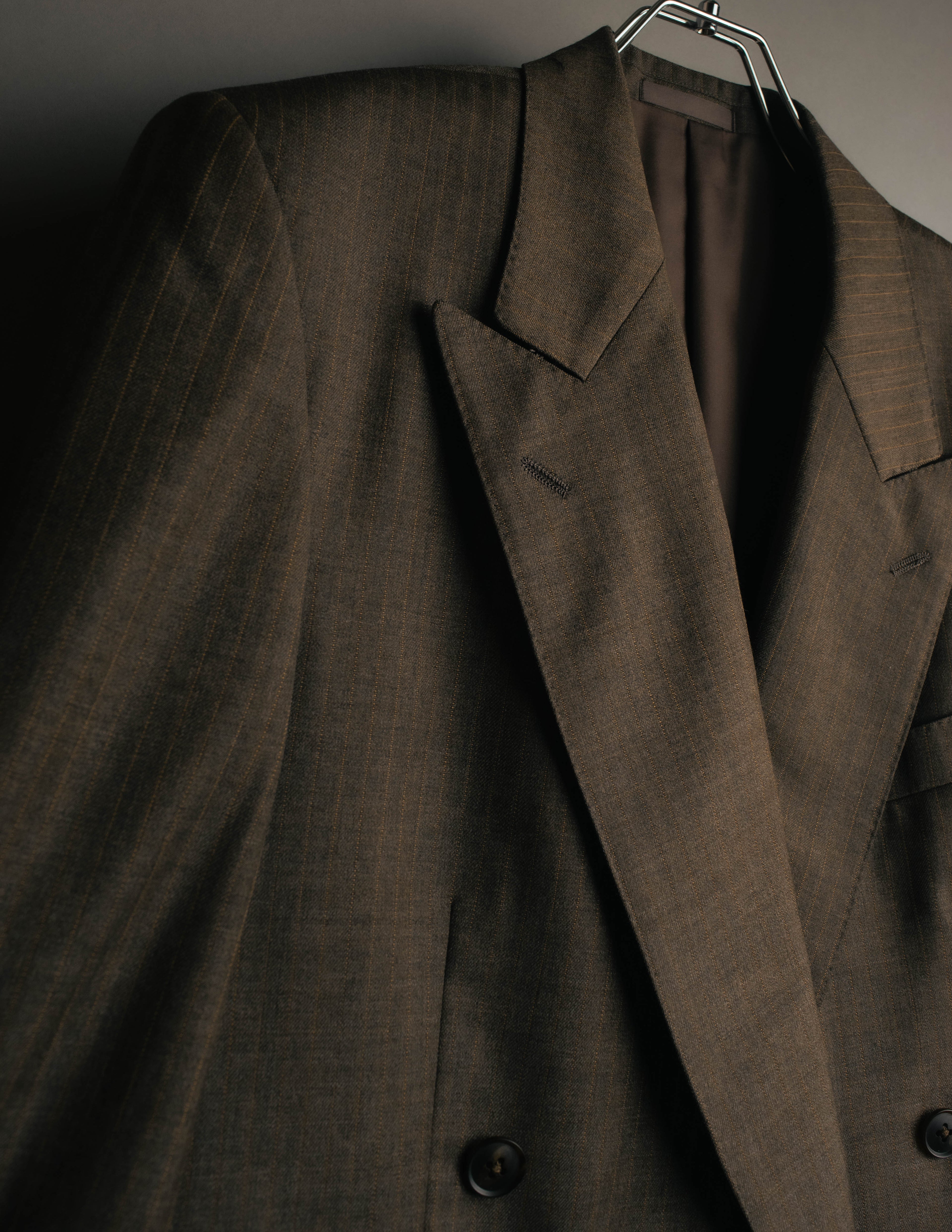 "BURBERRY LONDON" 00's-10's Classic striped double-breasted wool suit