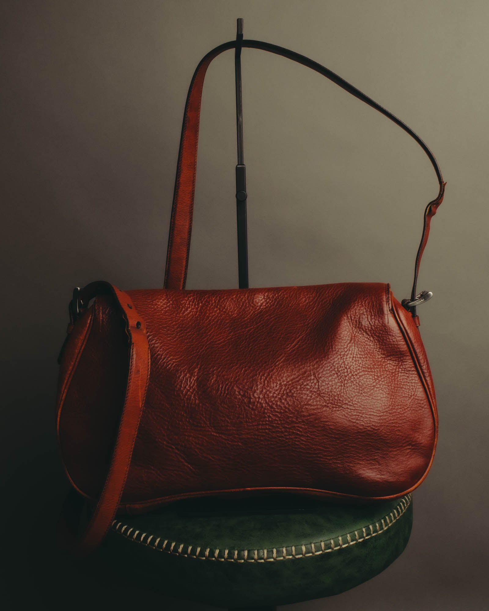 "PRADA" 90's-00's Pebbled leather shoulder bag