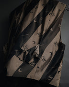 "LUNA MATTINO" 90’s Crushed velvet pointed hem vest