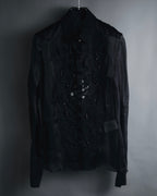 "LOEWE" 2014AW Sheer embroidered shirt