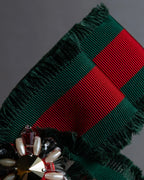 "GUCCI" Beaded design grosgrain ribbon