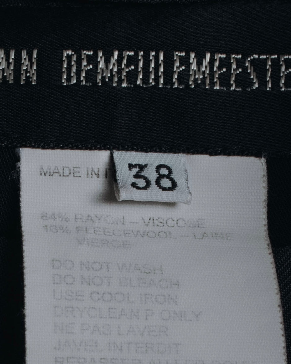 "ANN DEMEULEMEESTER" 90年代-00年代 流体人造丝原羊毛定制夹克