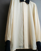 "Christian Dior" 100% silk emblem engraved cleric shirt