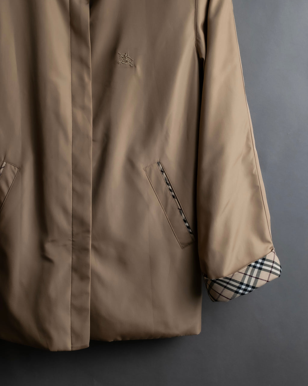 "BURBERRYS" Check reverse design short blouson