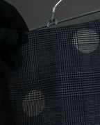 "YOHJI YAMAMOTO +NOIR" Large polka dot pattern flared skirt