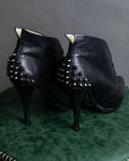 Alexandar McQueen" Studs & belt design heel boots