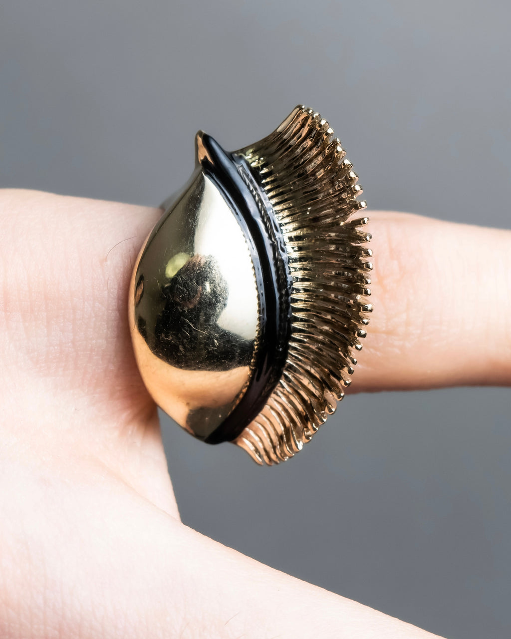 "Dior" Feather motif antique style ring