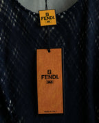 "FENDI" Embroidered check maxi onepiece