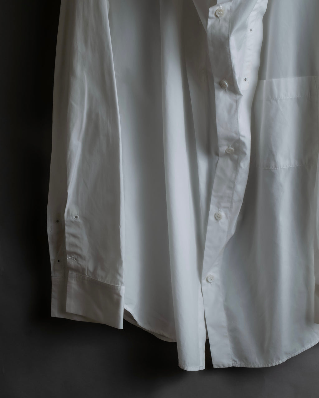 "YOHJI YAMAMOTO" 12SS Folded front panel cotton shirt