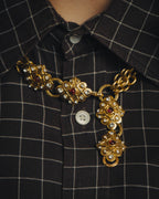 -SPECIAL- “CHANEL” 80’s-90’s ornate gold chain necklace