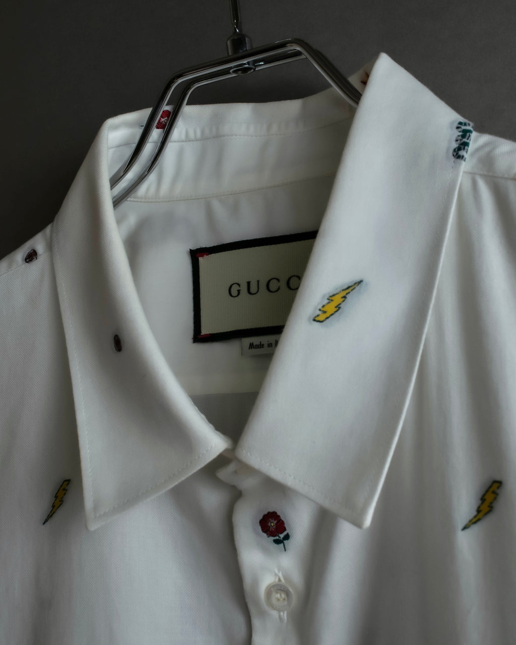 "GUCCI" Michele period iconic motif embroidered shirt